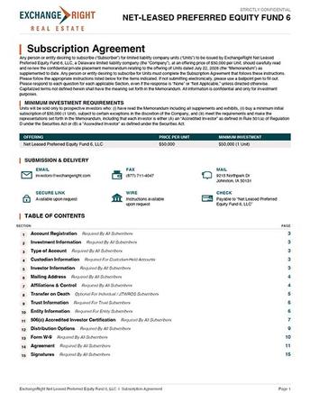 Subscription Agreement